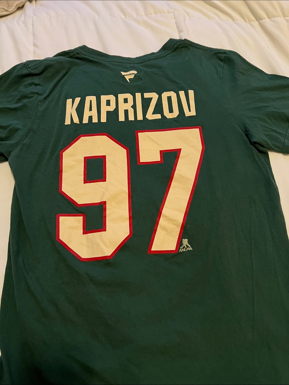 Fanatics Kaprizov #97 Green Short Sleeve Tee